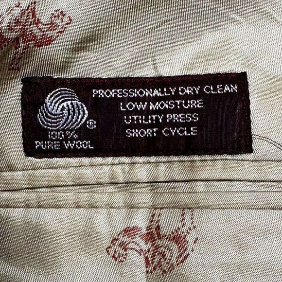 Vintage Jos A Bank Glen Plaid Camel Hair Blazer 46R Quiet Luxury Tradcore - Picture 4 of 11